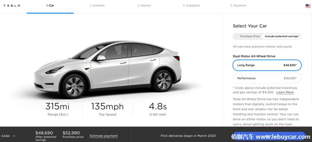 Model Y表示AWD行驶里程现已增加315英里 将成世界上最高效SUV