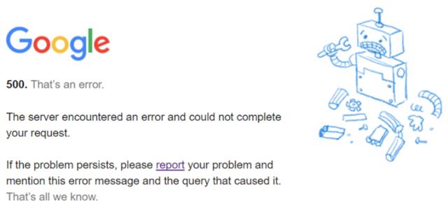 美国疫情加剧，然后google的服务器"崩了"......
