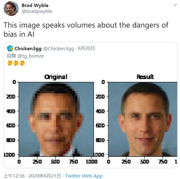外媒：将奥巴马照片变成白人照片的机器学习工具或能揭示什么是AI偏见