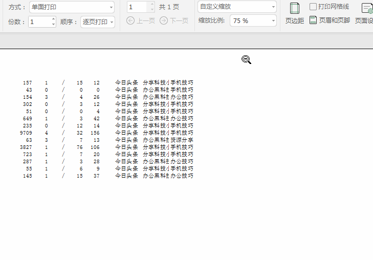 怎么快速打印Excel表格?花1分钟学习,办公不求人