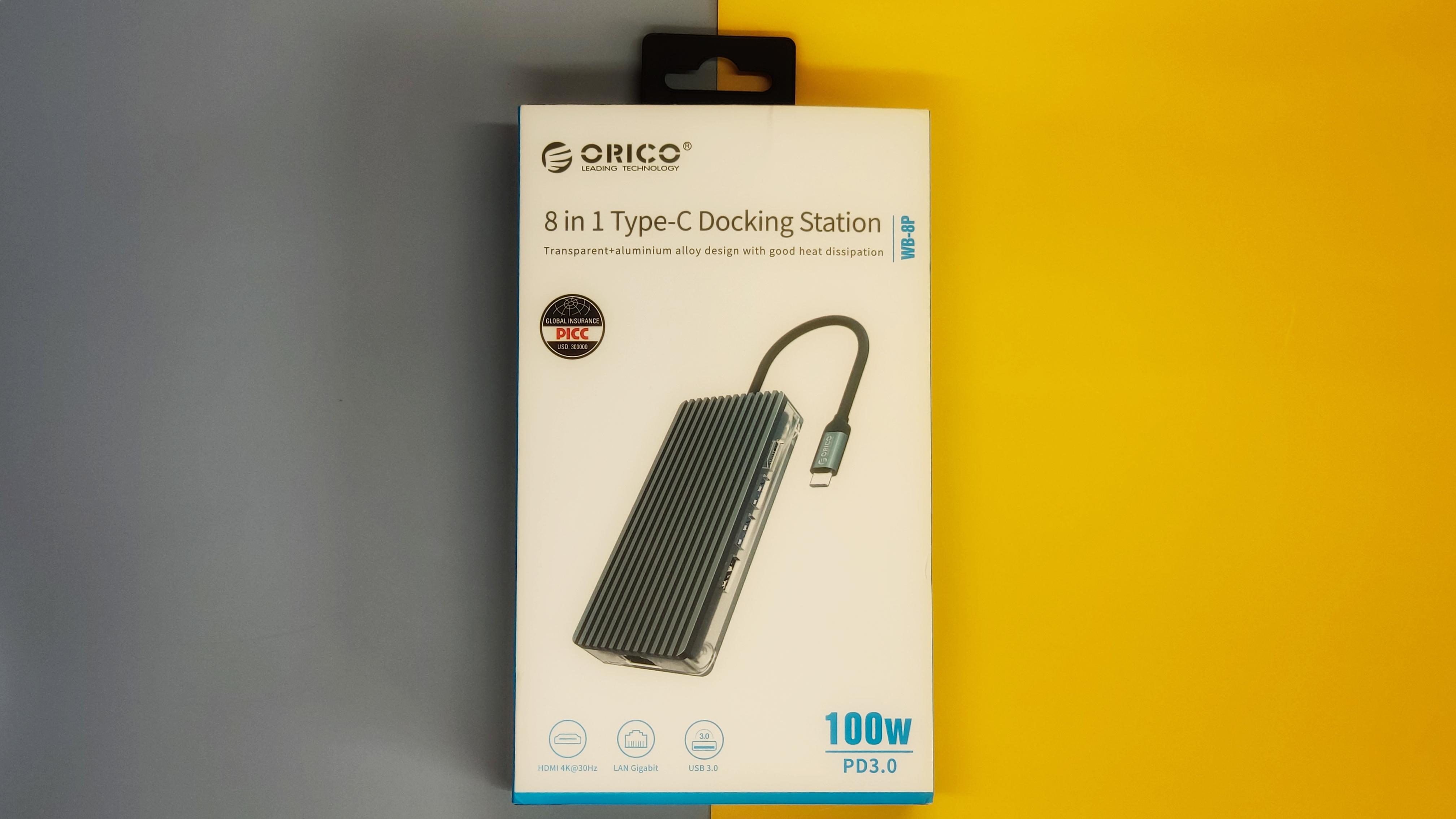 一面科技一面艺术的ORICO Type-C 八合一透明拓展坞