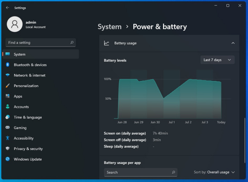 微软 Win11 全新设置功能一览,加快替代控制面板 Power and battery settings