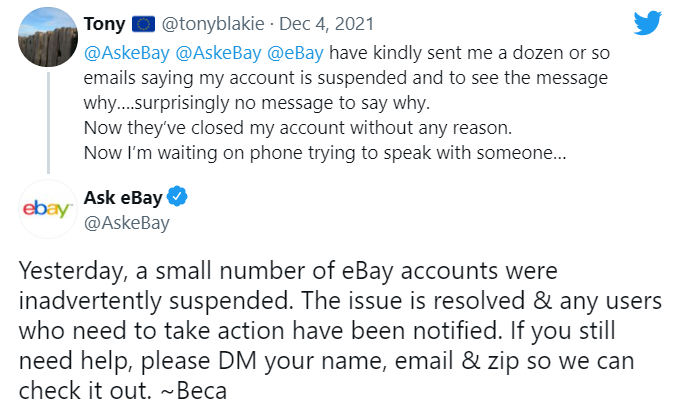 啥都没干就被封号,eBay:不小心“冻结”了少部分用户账户