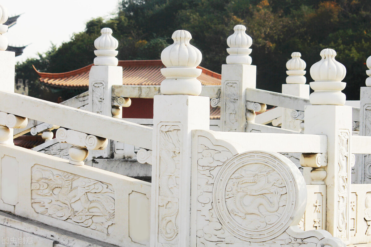 别墅区常用汉白玉石栏杆安装