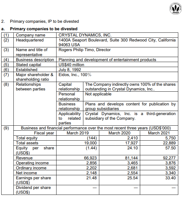 Square Enix 解释它为什么出售 Eidos 和水晶动力