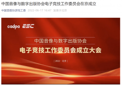 中国音数协正式成立电子竞技工作委员会!