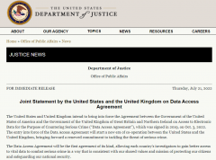 美国与英国达成协议，将可互相访问互联网用户数据!