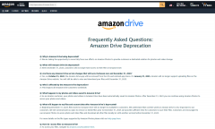 亚马逊宣布将关闭 Amazon Drive 云存储服务