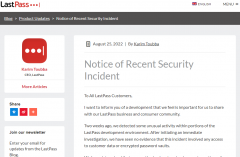 LastPass 承认被黑客窃取源码