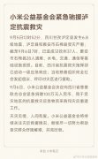 小米向四川省慈善联合总会捐赠 100 万元！