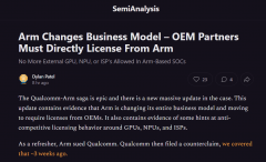 Arm 将禁止公版 CPU 使用外部 GPU、NPU 或 ISP