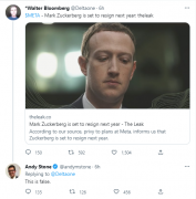 扎克伯格将于明年辞职，Meta 发言人否认