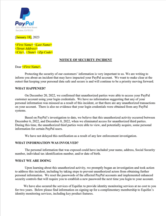 电子支付解决方案提供商 PayPal 遭遇撞库攻击,34942 名用户信息被窃取