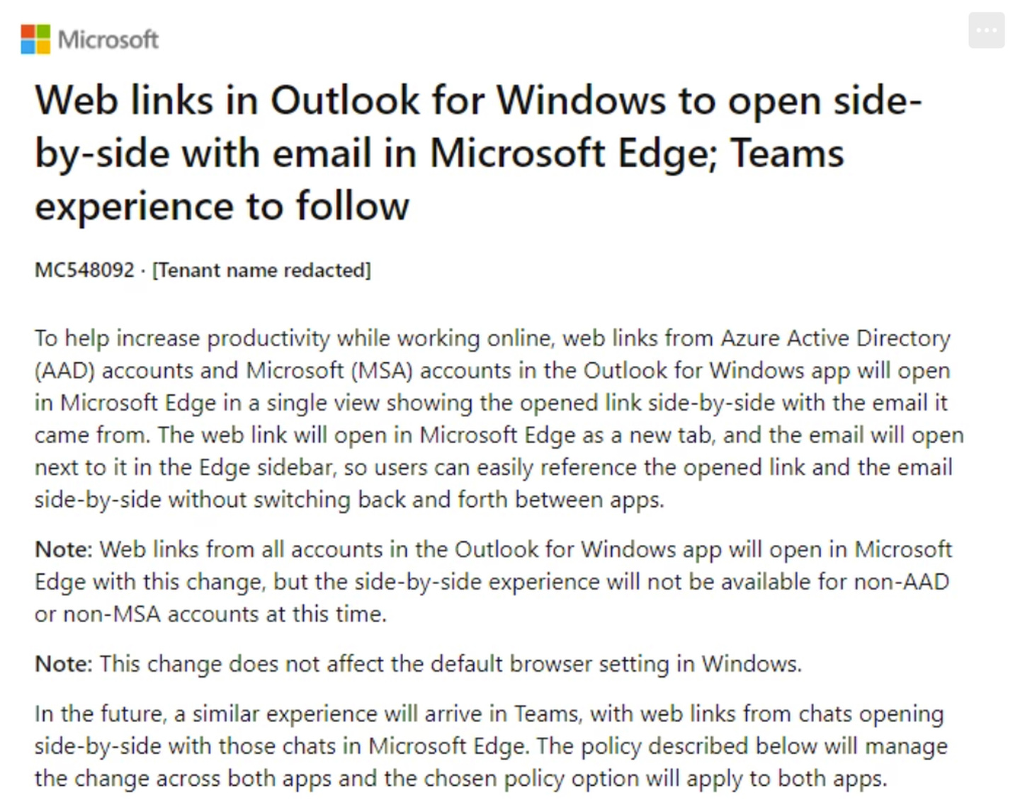微软强制使用 Edge 浏览器打开 Outlook 和 Teams 中的链接,惹怒 IT 管理员