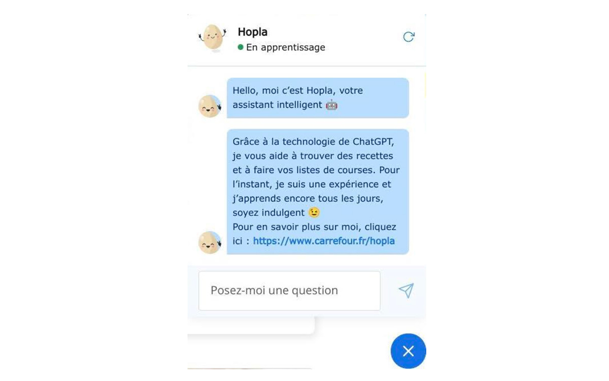 家乐福推出采用 GPT-4 模型的 Hopla 购物资讯机器人 ,可一键规划预算、设计食谱